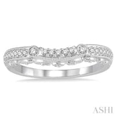 1/6 ctw Round Diamond Wedding Band in 14K White Gold